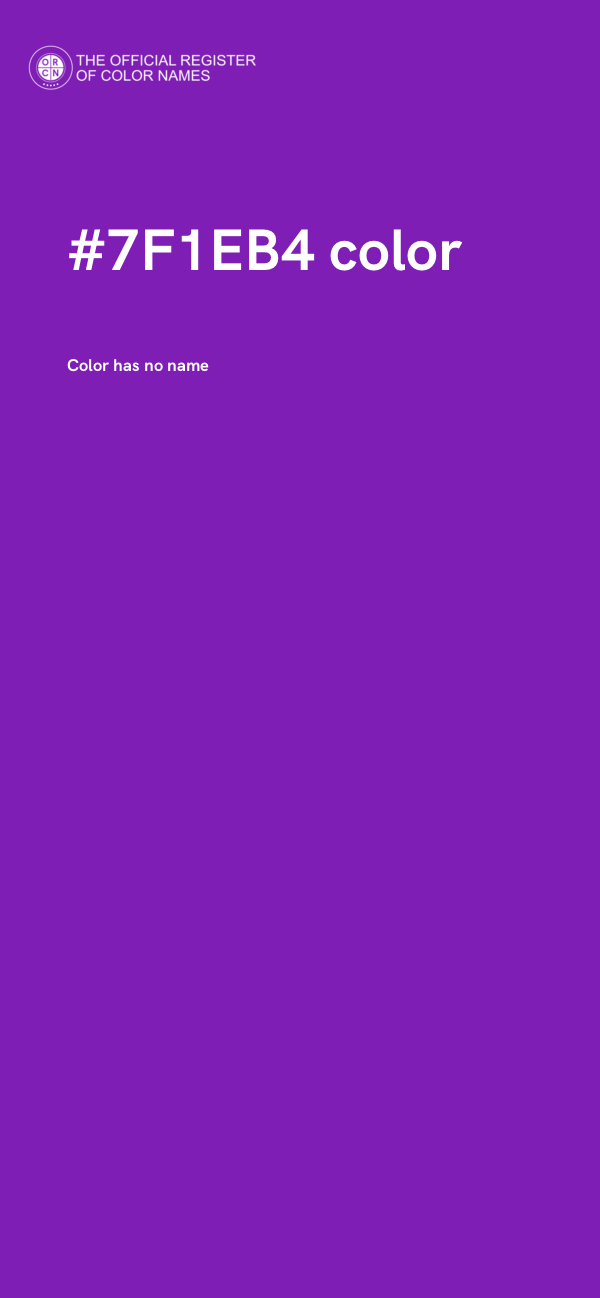 #7F1EB4 color image