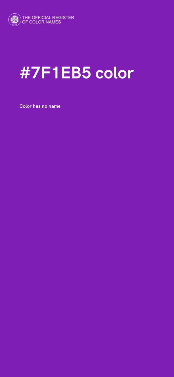 #7F1EB5 color image
