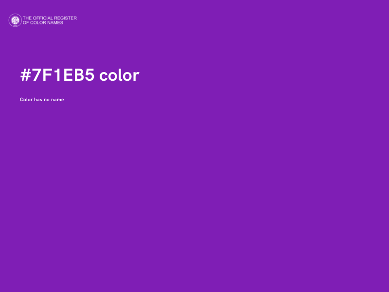 #7F1EB5 color image
