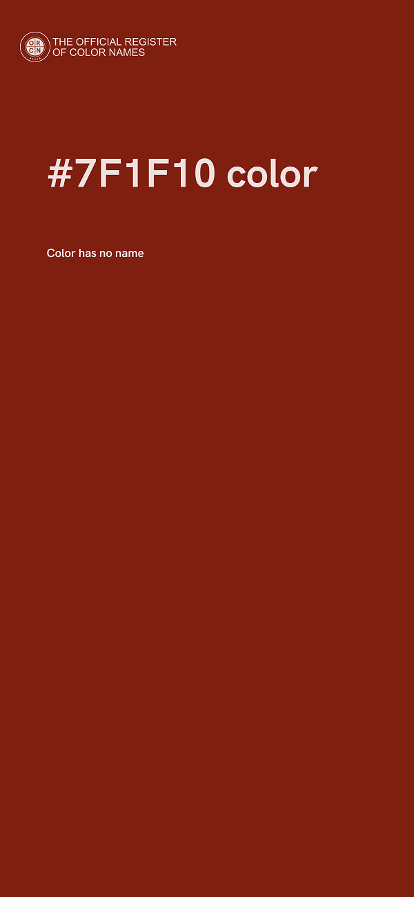 #7F1F10 color image