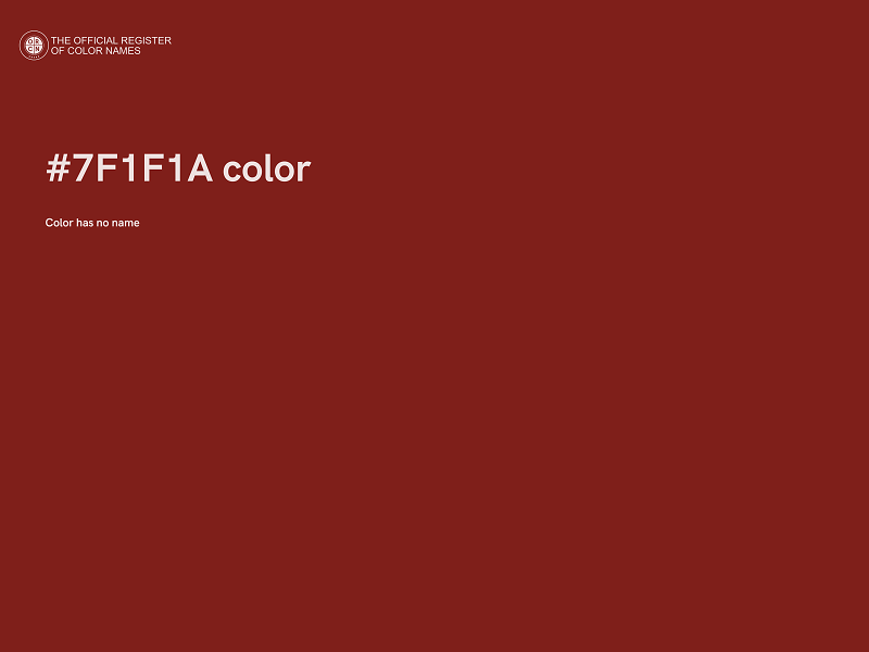 #7F1F1A color image