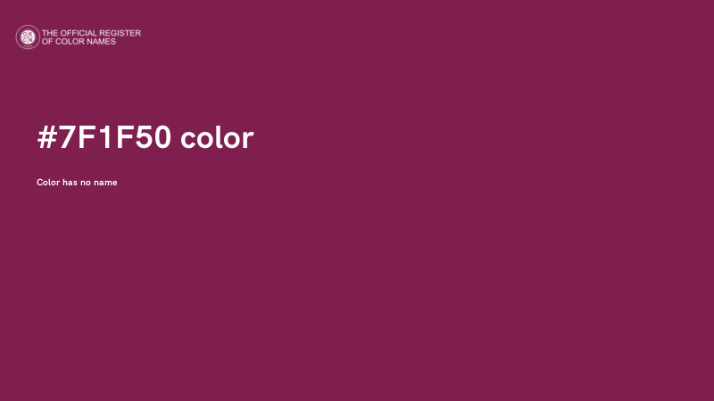 #7F1F50 color image