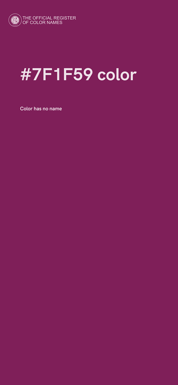 #7F1F59 color image
