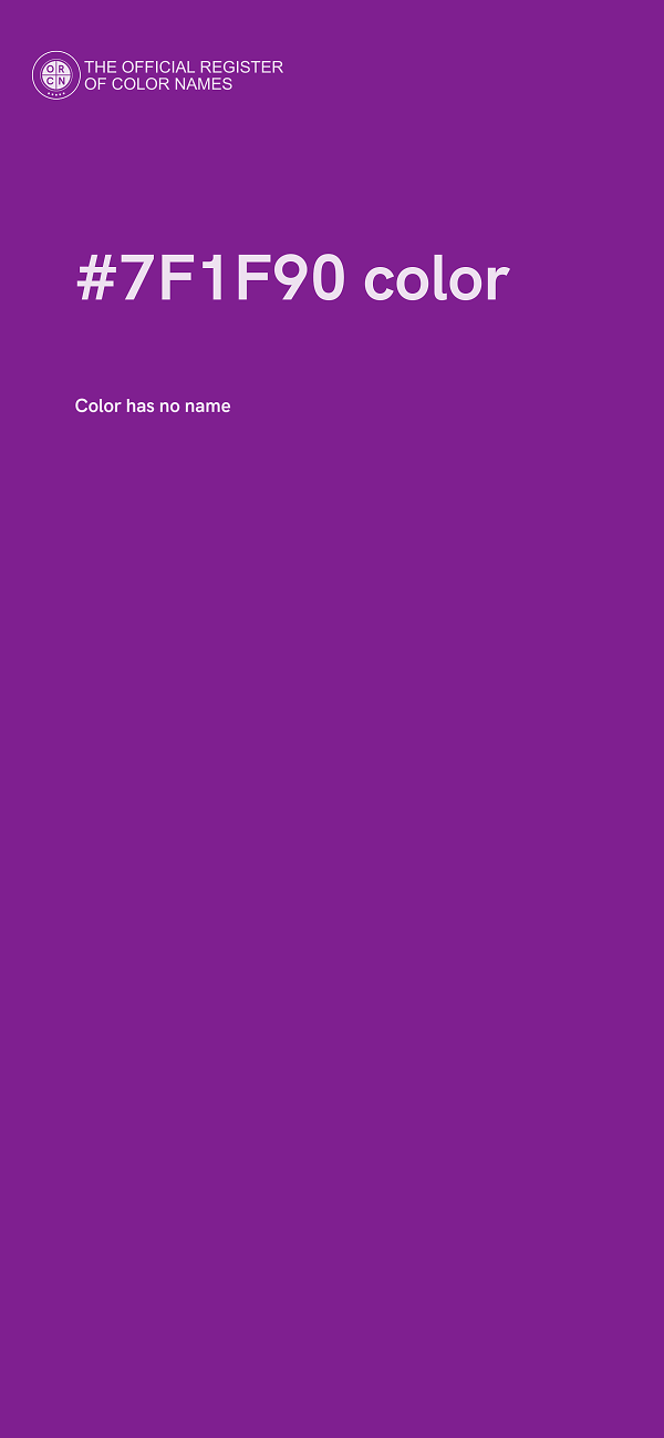 #7F1F90 color image