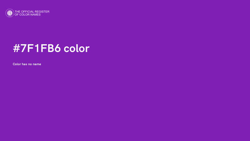 #7F1FB6 color image