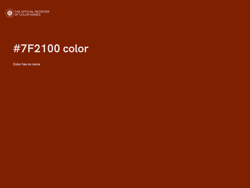 #7F2100 color image