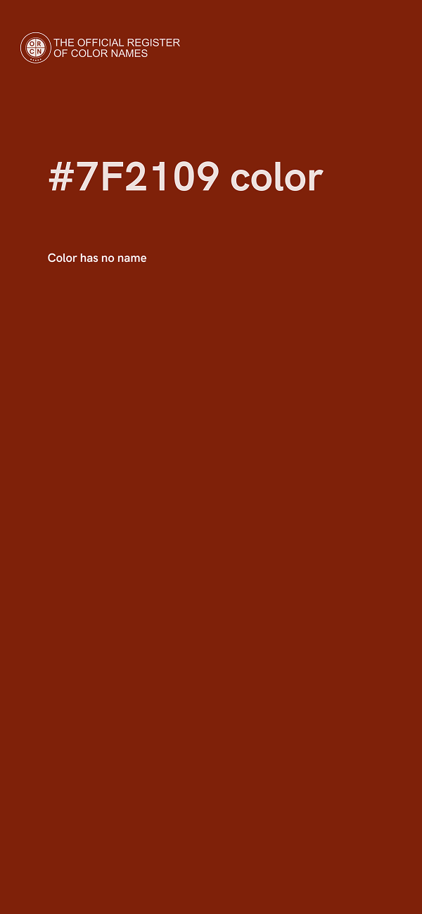 #7F2109 color image
