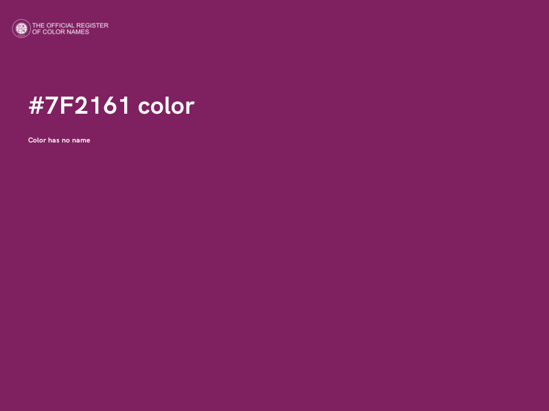 #7F2161 color image