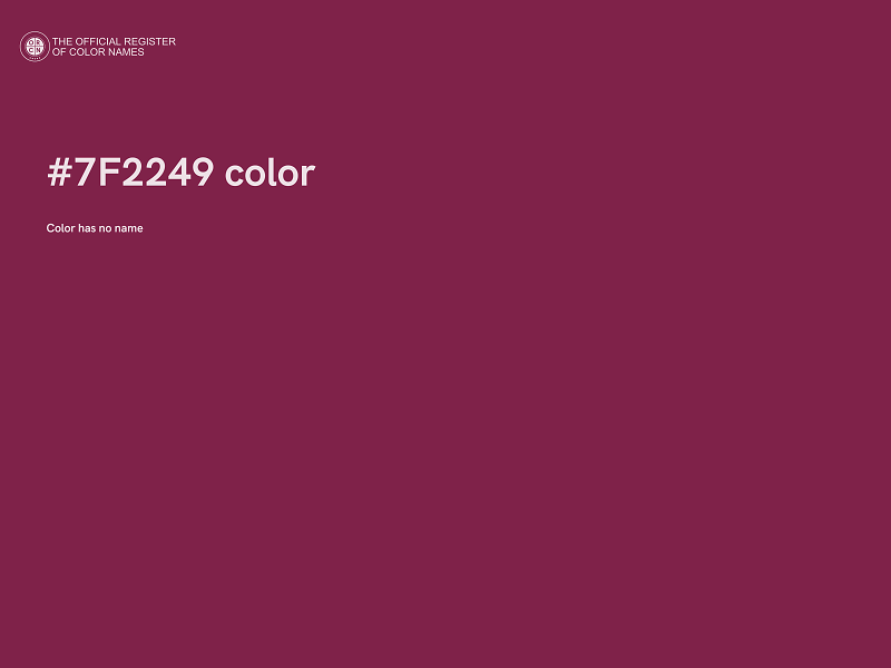 #7F2249 color image