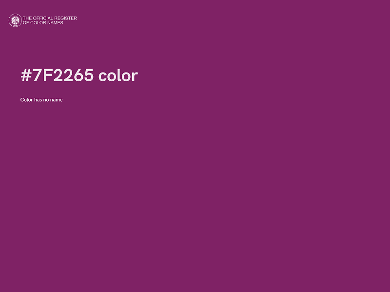 #7F2265 color image