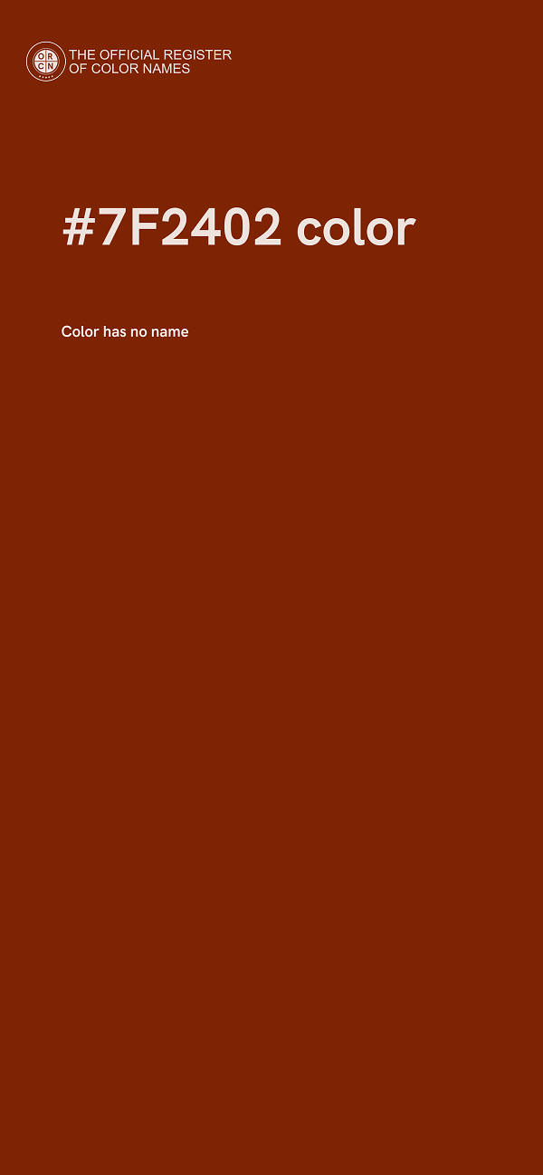 #7F2402 color image