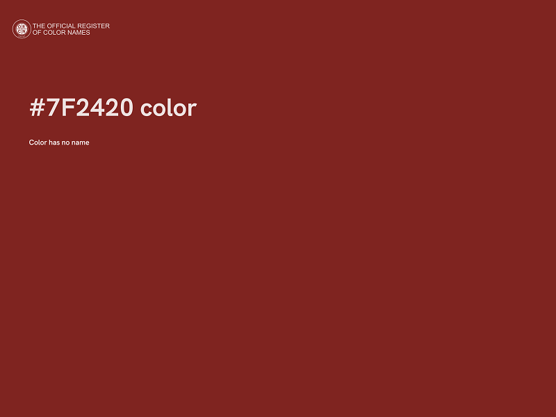 #7F2420 color image