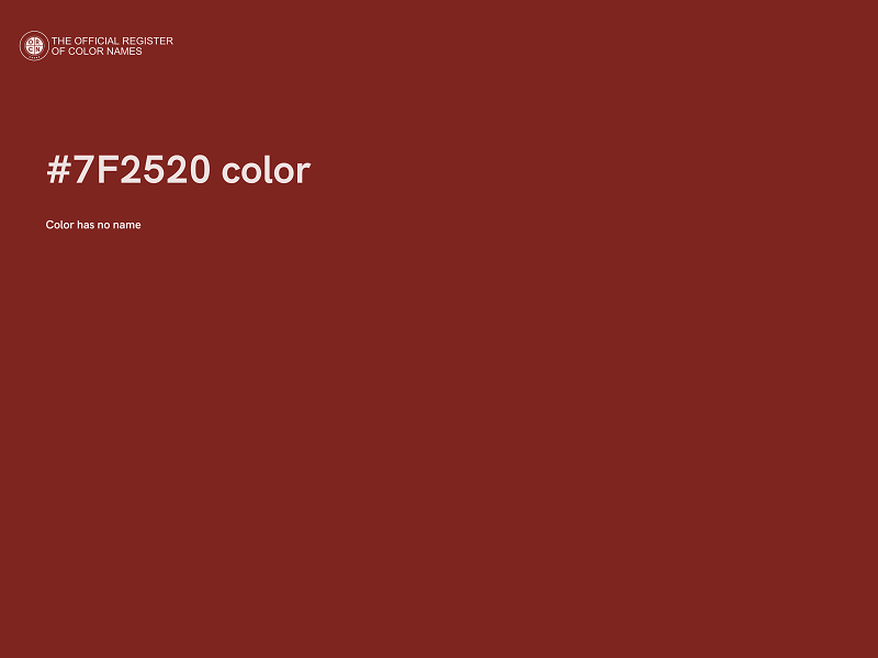 #7F2520 color image