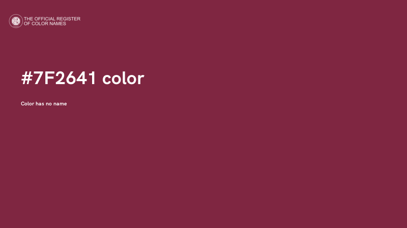 #7F2641 color image