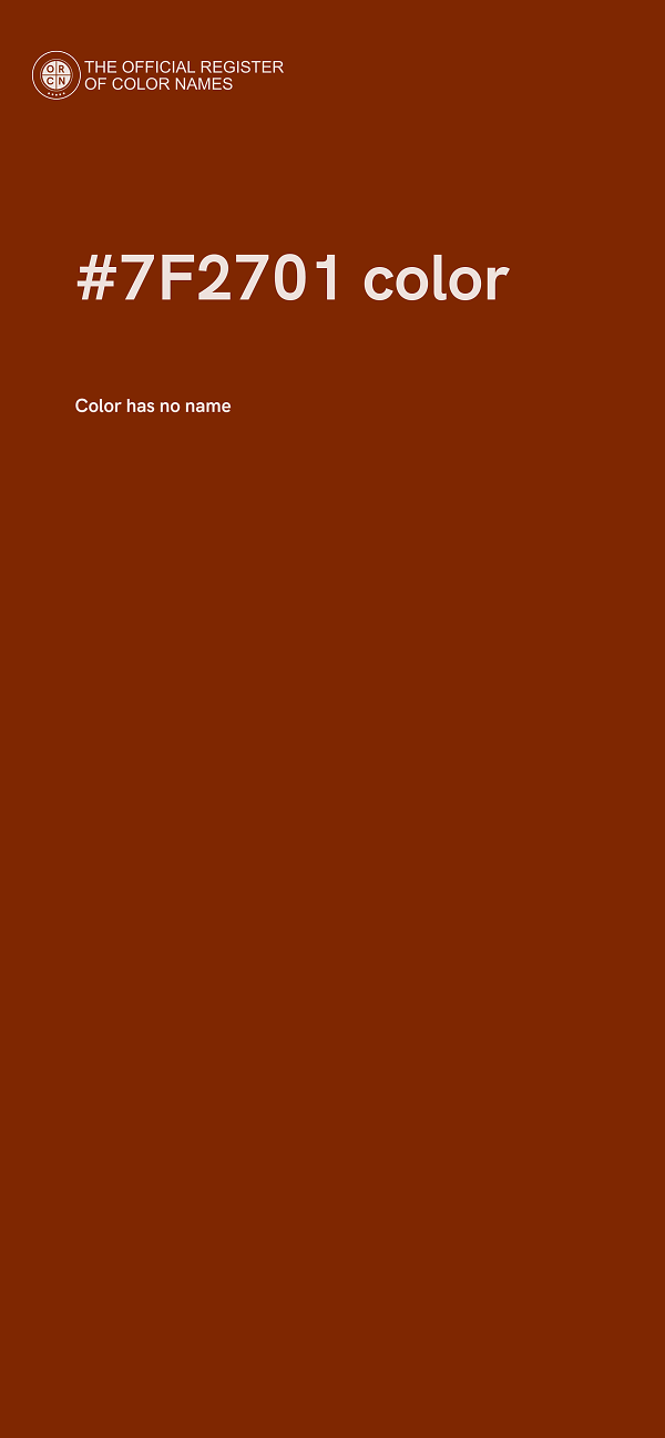 #7F2701 color image