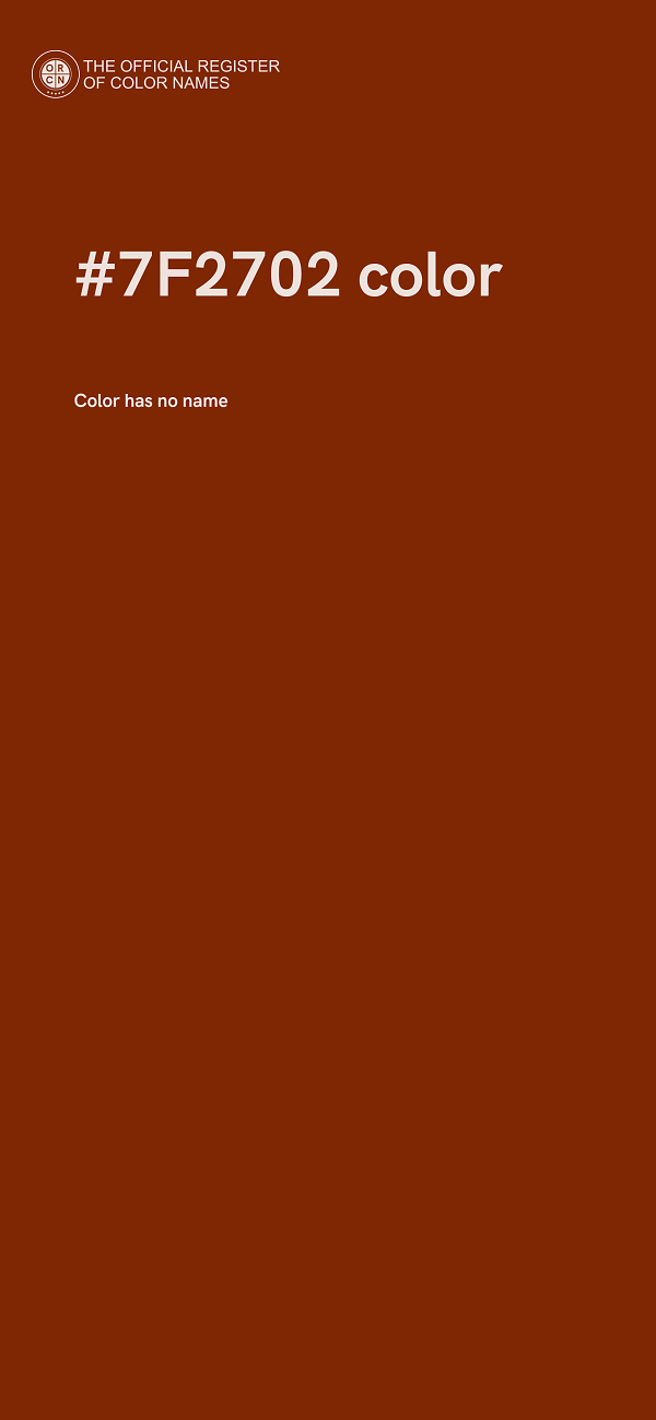 #7F2702 color image