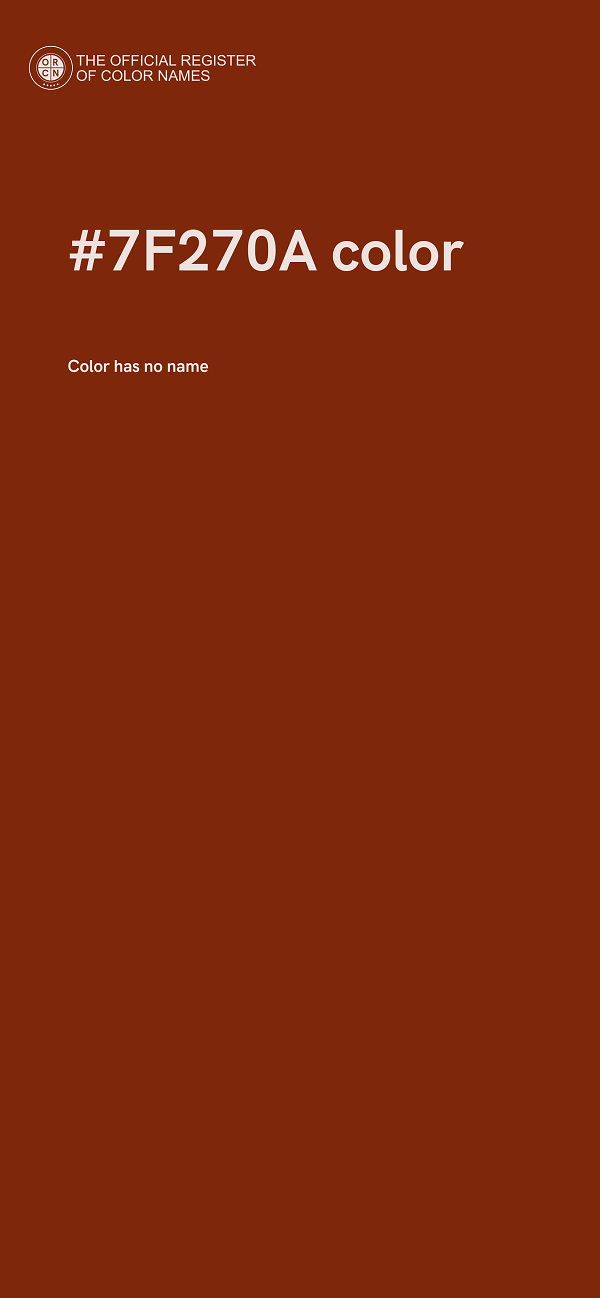 #7F270A color image
