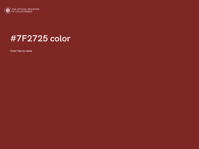 #7F2725 color image