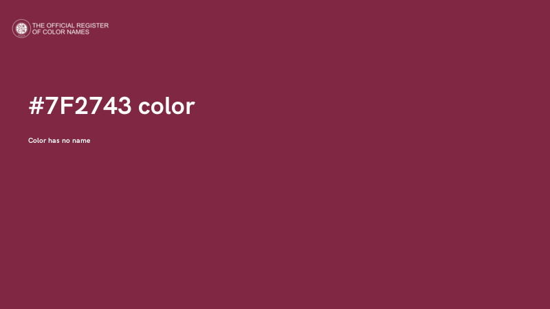 #7F2743 color image