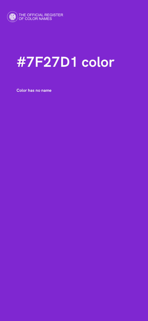#7F27D1 color image