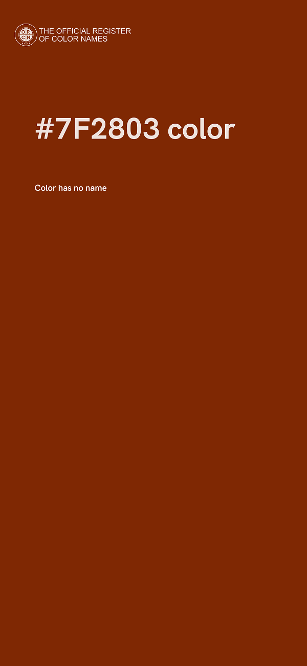 #7F2803 color image