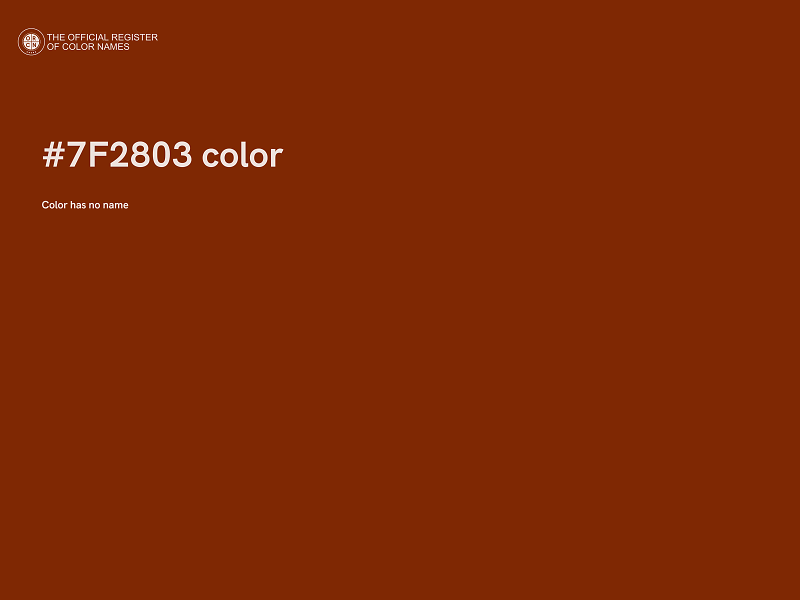 #7F2803 color image