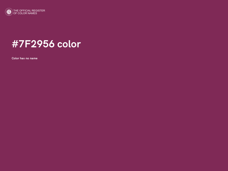 #7F2956 color image