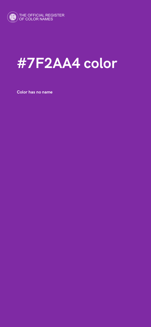 #7F2AA4 color image