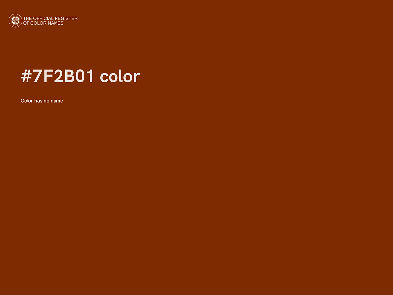 #7F2B01 color image