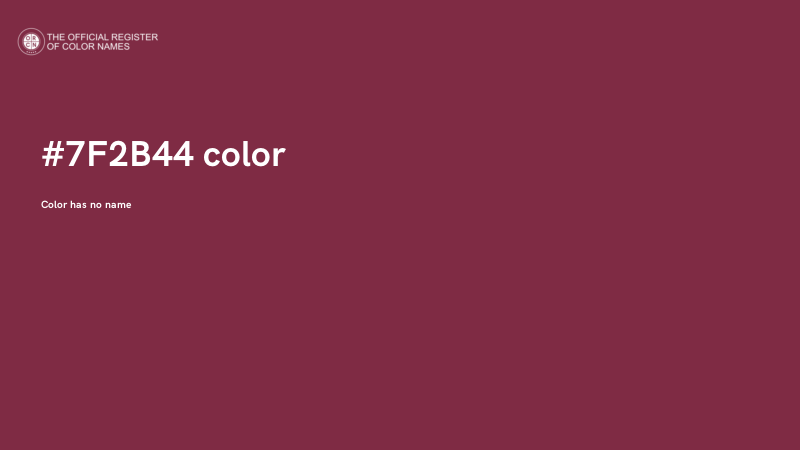 #7F2B44 color image