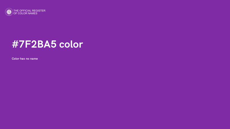 #7F2BA5 color image