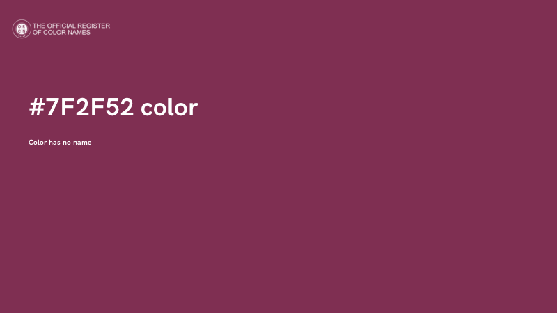 #7F2F52 color image