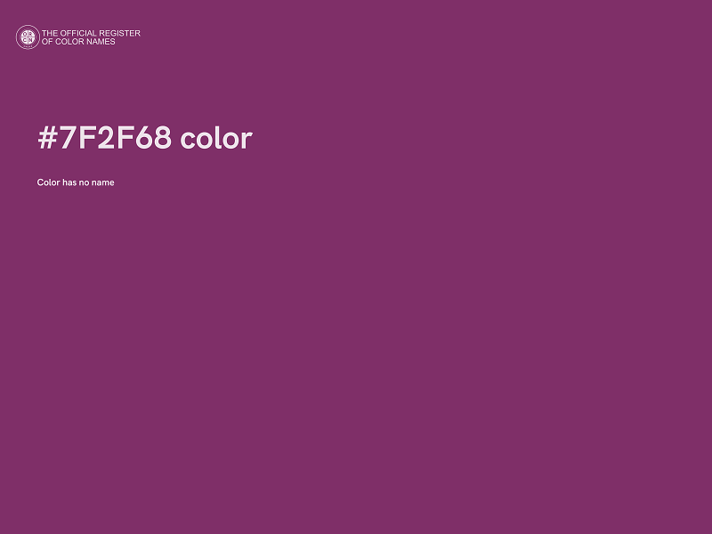 #7F2F68 color image