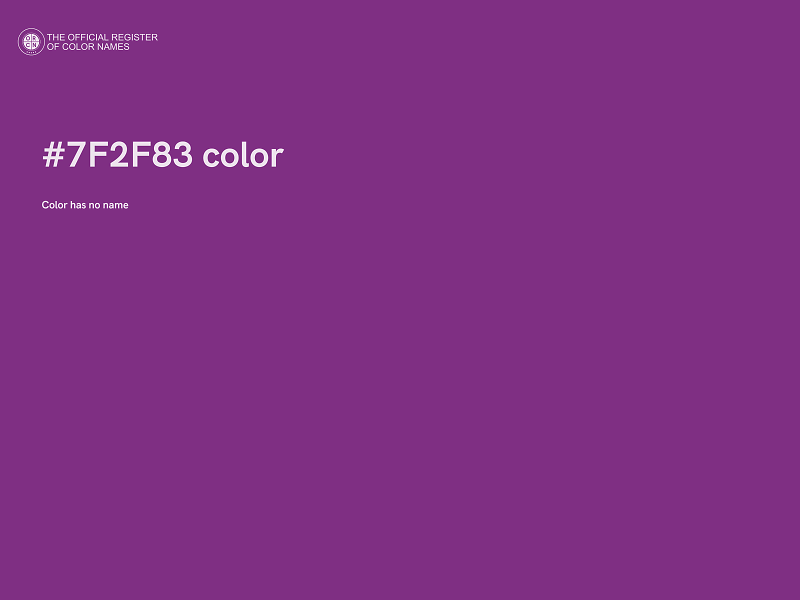 #7F2F83 color image