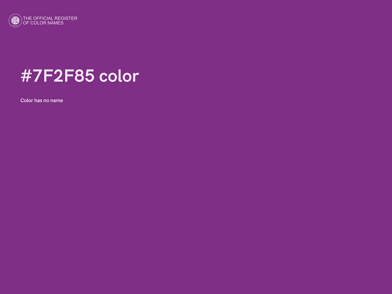 #7F2F85 color image