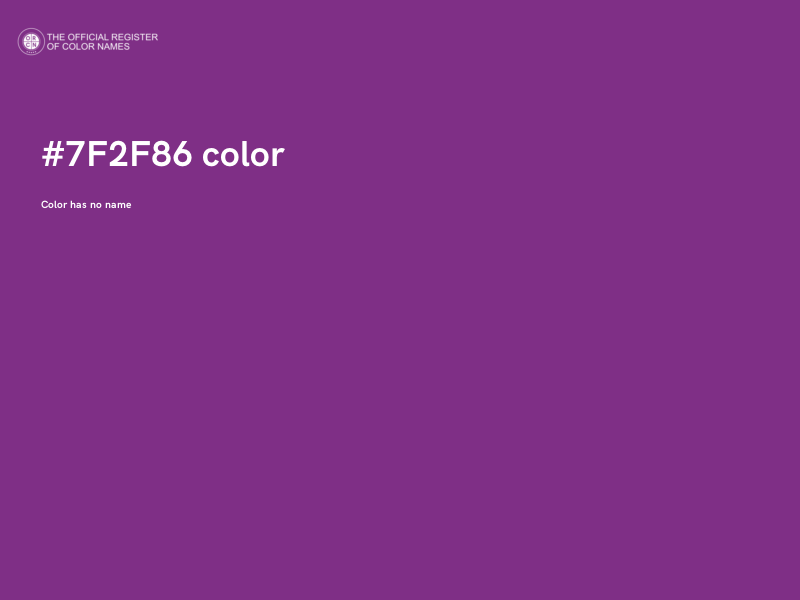 #7F2F86 color image