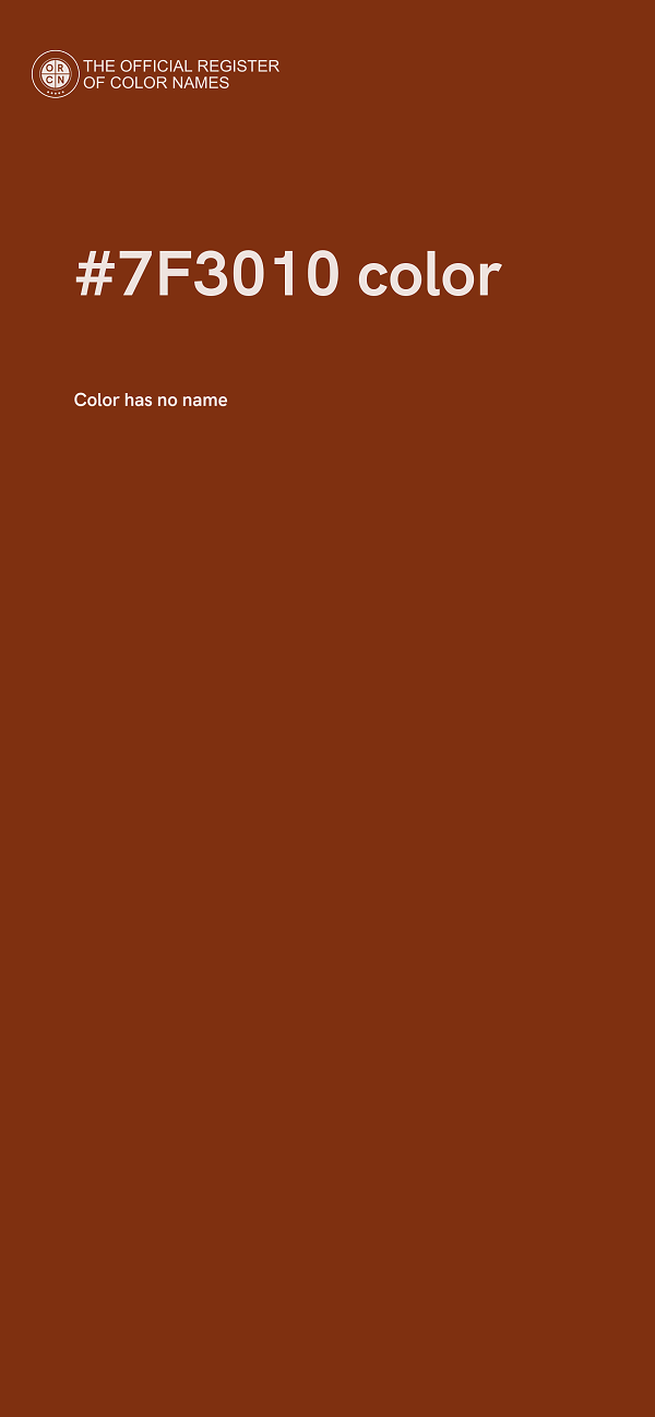 #7F3010 color image