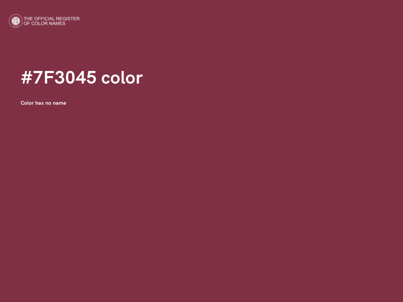 #7F3045 color image