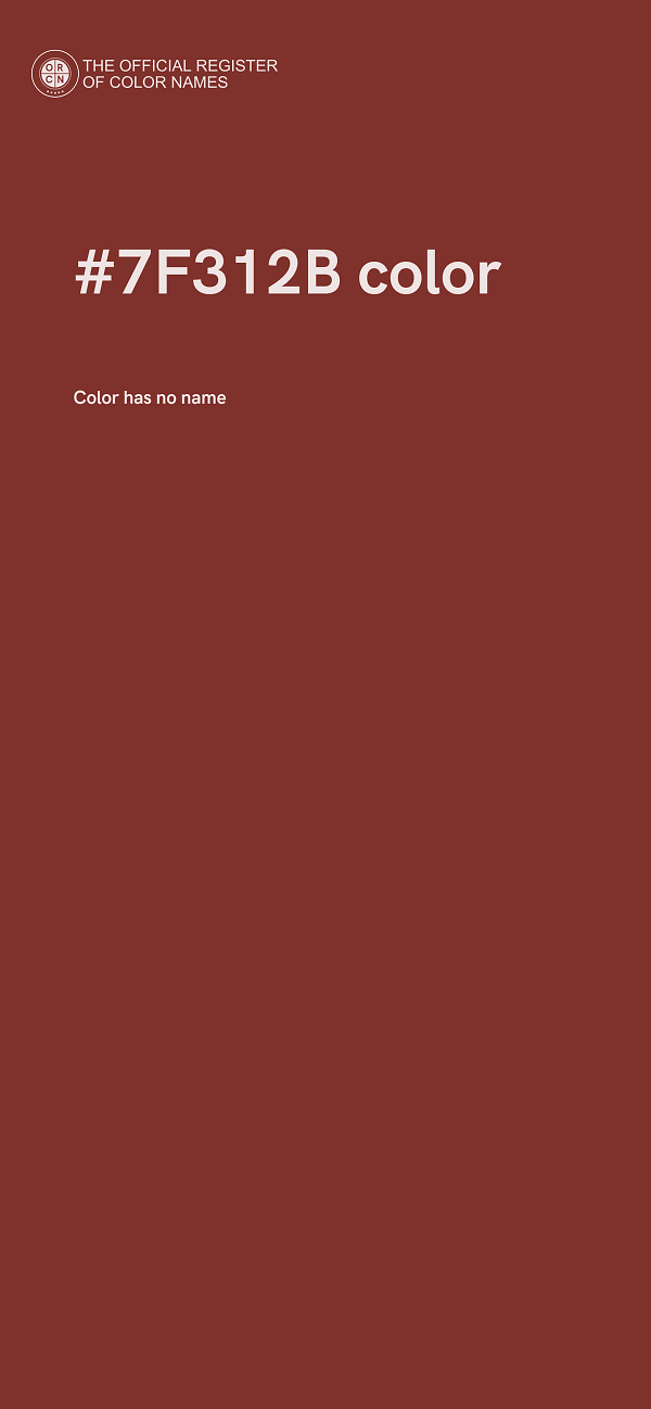#7F312B color image