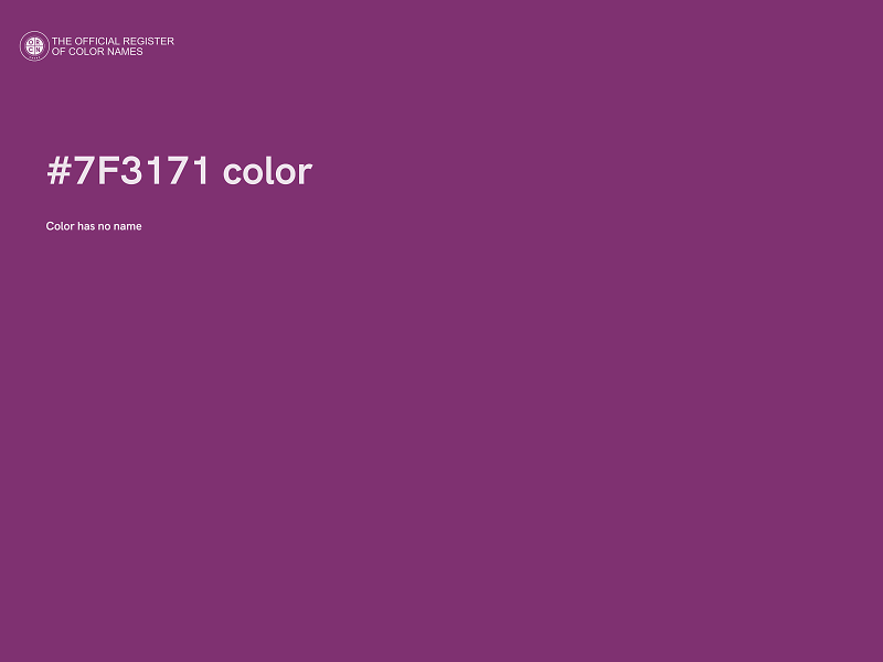 #7F3171 color image