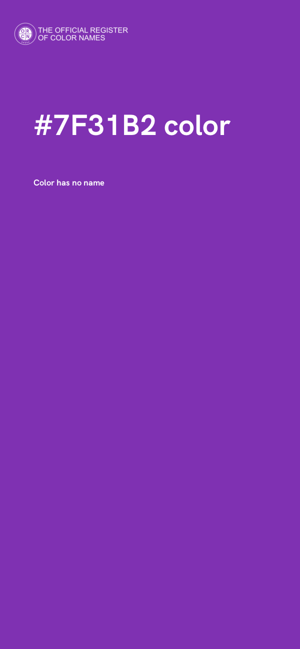 #7F31B2 color image
