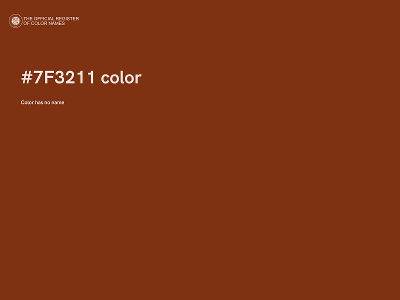 #7F3211 color image