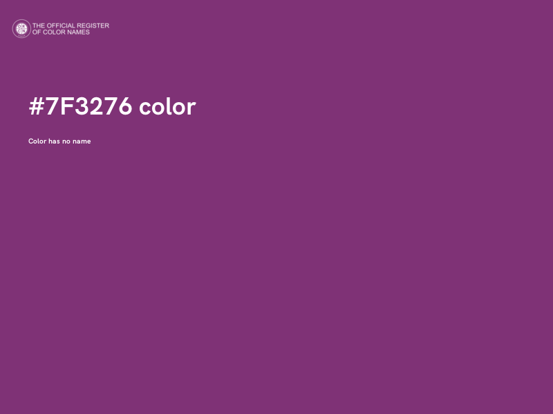 #7F3276 color image