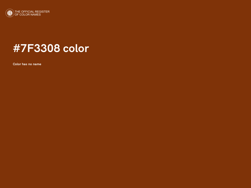 #7F3308 color image