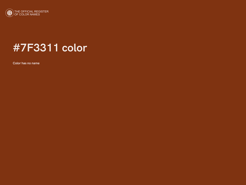 #7F3311 color image