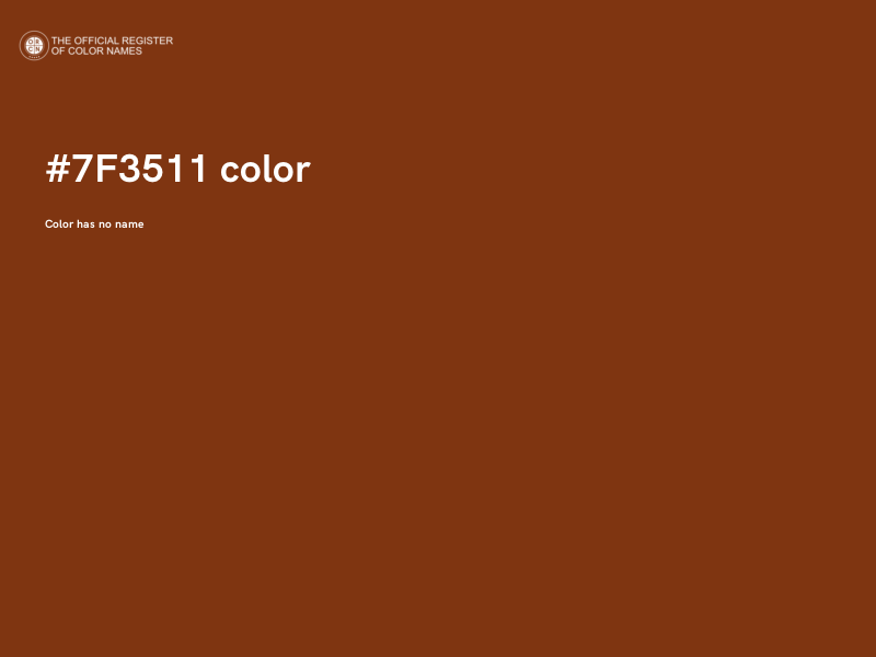 #7F3511 color image