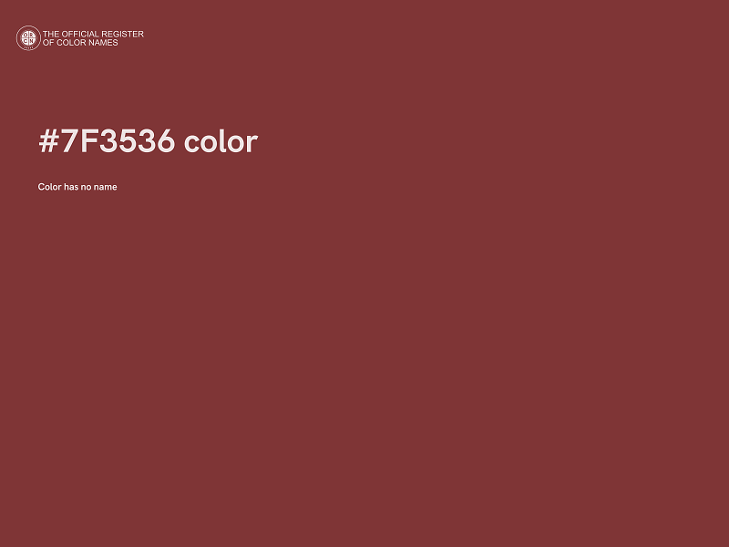 #7F3536 color image
