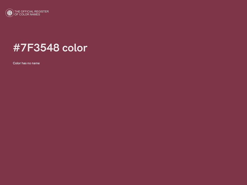 #7F3548 color image