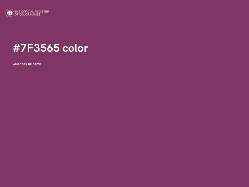 #7F3565 color image