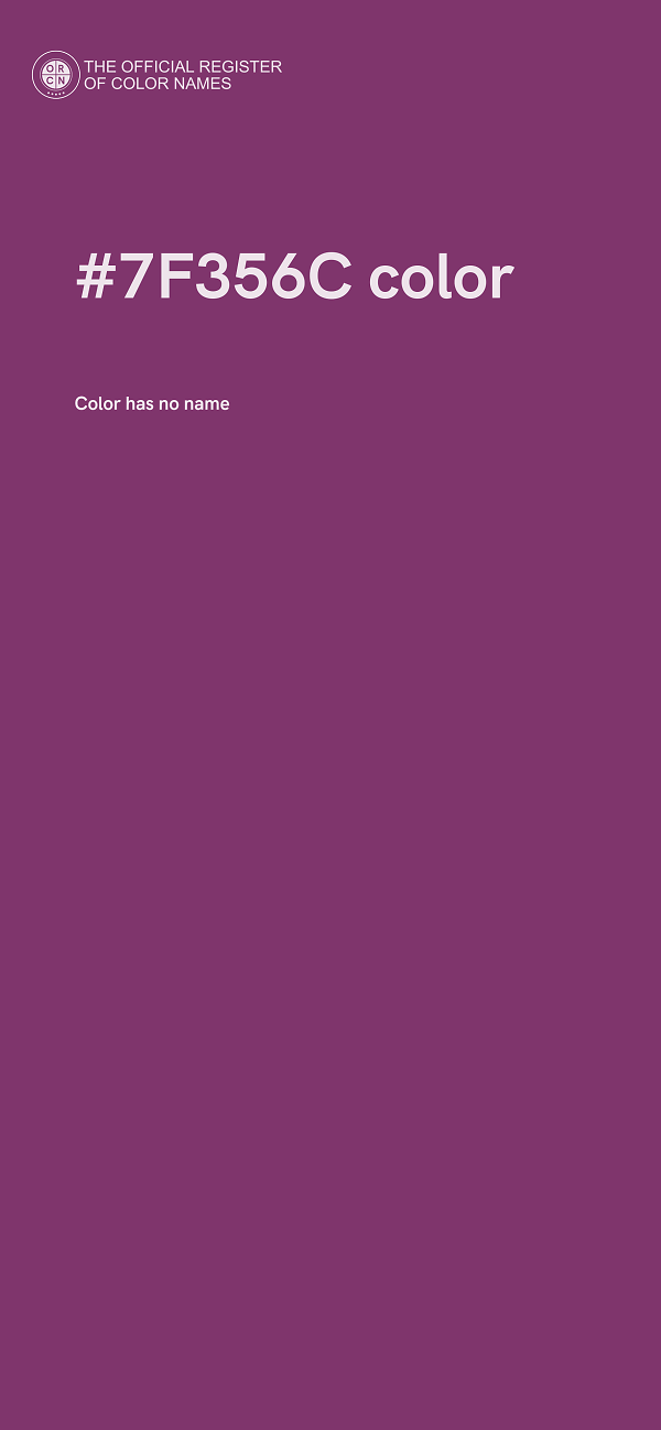 #7F356C color image